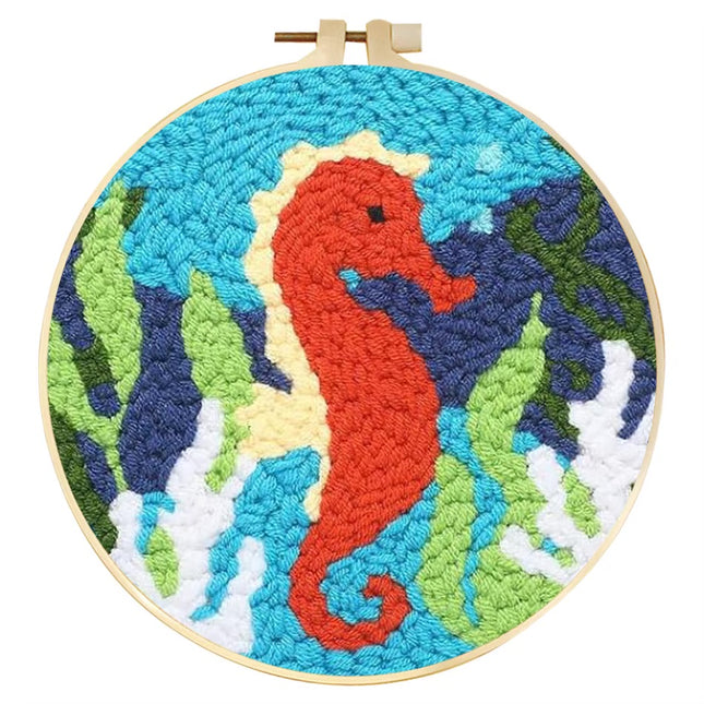 Diy Punch Needle Embroidery Starter Kits For Beginner Animal Handicrafts Poking Embroidery Yarn Painting DIY Sewing Craft Art