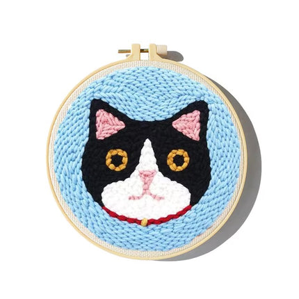 Punch Needle Embroidery Starter Kit Punch Needle Kits Cartoon Animal Pattern Craft Painting Cross Stitch Beginner Kits For Adult