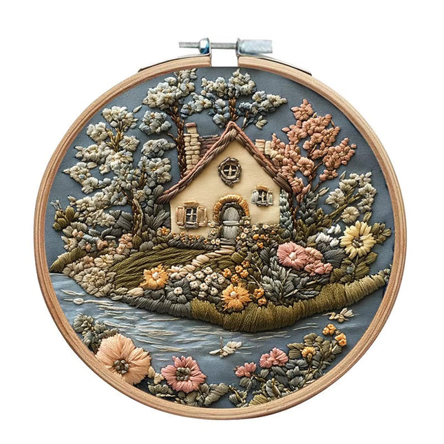 Original New Embroidery Kit DIY Handmade Fabric Material Kit Creative Handmade Needle and Thread English