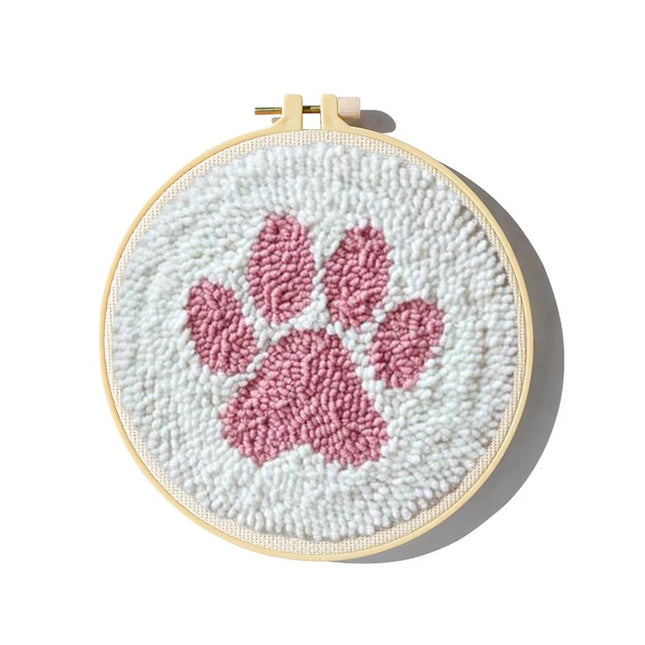 Cute Cartoon Animal Punch Needle Embroidery Kit for Beginners Soft Yarn Needlework Embroidery Set Home Decor