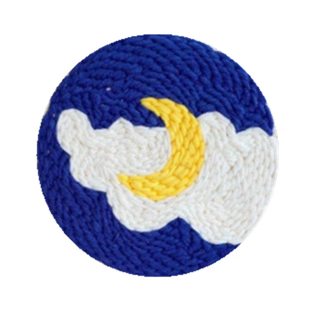Simple Pattern Punch Needle Embroidery Kit for Beginners Kids DIY Needlework Wool Work Decorative Paintings Home Decor