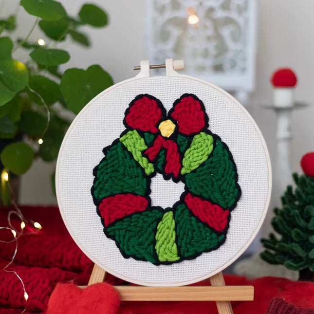 Punch Needle Embroidery Kit Starter Set For Adult Beginner Christmas Xmas Tree Christmas Decorations for Home DIY Craft Kits