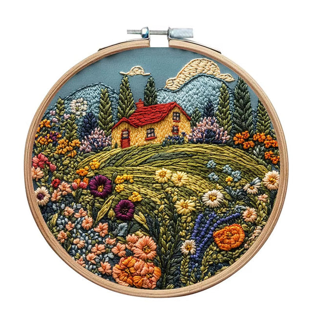 Original New Embroidery Kit DIY Handmade Fabric Material Kit Creative Handmade Needle and Thread English