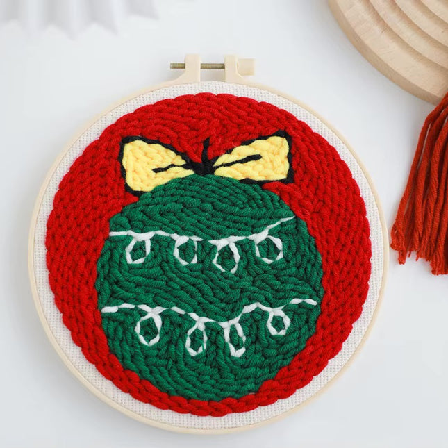 Punch Needle Embroidery Kit Starter Set For Adult Beginner Christmas Xmas Tree Christmas Decorations for Home DIY Craft Kits