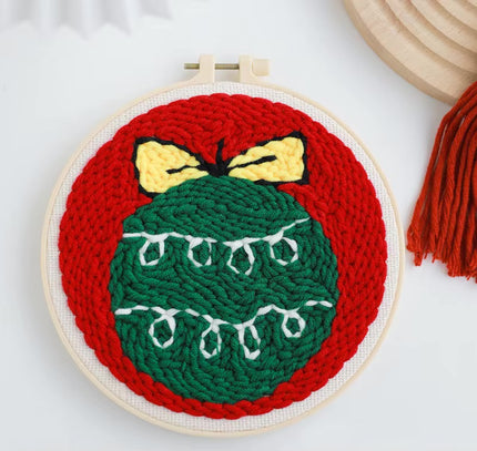 Punch Needle Embroidery Kit Starter Set For Adult Beginner Christmas Xmas Tree Christmas Decorations for Home DIY Craft Kits