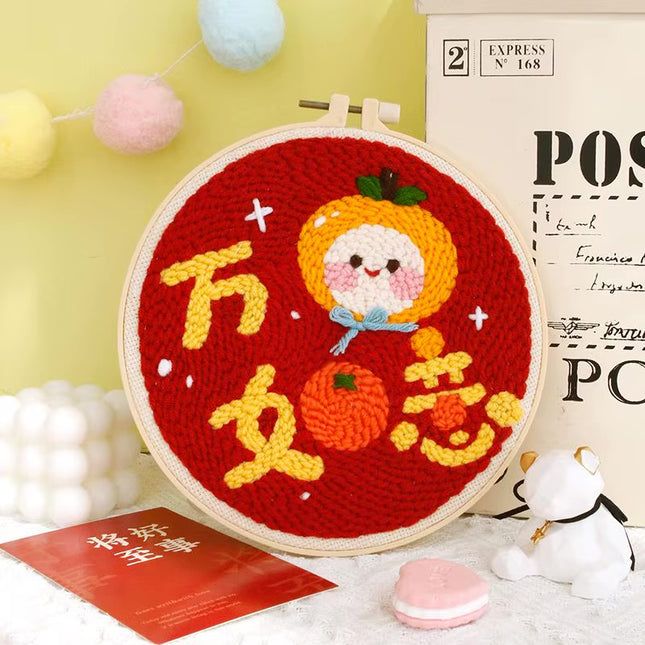 CHENISTORY Beginner's Punch Needle Kit Cute Cartoon Animal and Dinosaur Embroidery Punch Needle Starter Craft Set Home Decor