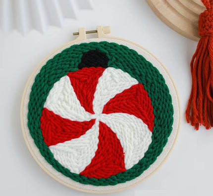 Punch Needle Embroidery Kit Starter Set For Adult Beginner Christmas Xmas Tree Christmas Decorations for Home DIY Craft Kits