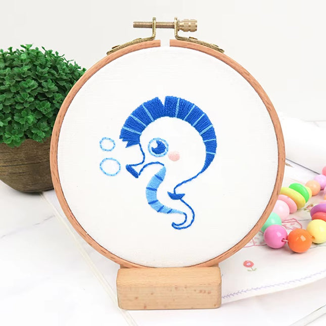 Embroidery Kit for Beginners 8-15 Embroidery Patterns Fabric Needles Floss Cross Stitch Sets Kids Needlepoint Cross Stitching
