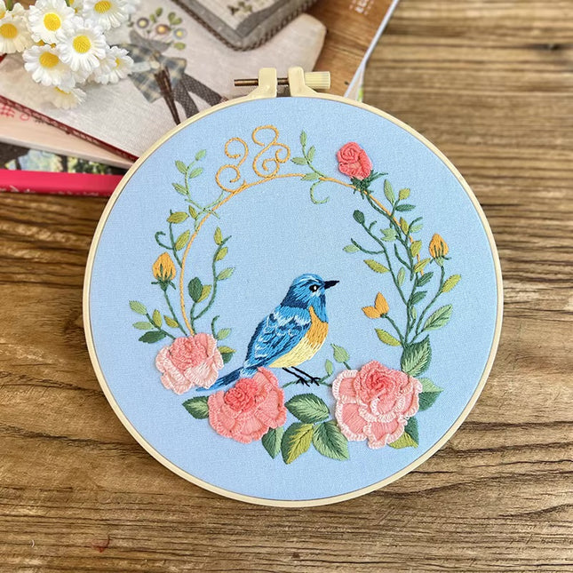 20*20CM Handmade DIY Material Package Living Room Hanging Painting Embroidery Needle and Thread