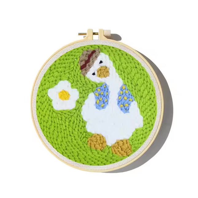 GATYZTORY punch needle embroidery kits Cute Animals Simple Easy for beginners Yarn Sewing accessories adult crafts Diy Set Gift