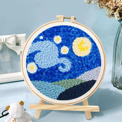 Punch Poke Needle Embroidery Craft Kit Shiba Inu Dog Duck Rainbow Bear Cute Kids Children Funny Easy DIY Play Set For Beginner