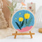 GATYZTORY punch needle embroidery kits Fresh scenery embroidered kit Cross stitch kits Embroidery frame Art and crafts with need
