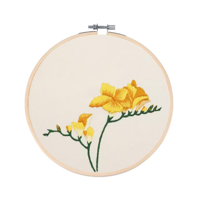 Flower Embroidery Kit for Beginners with Pattern and Instructions Cross Stitch Kits Threads and Needles
