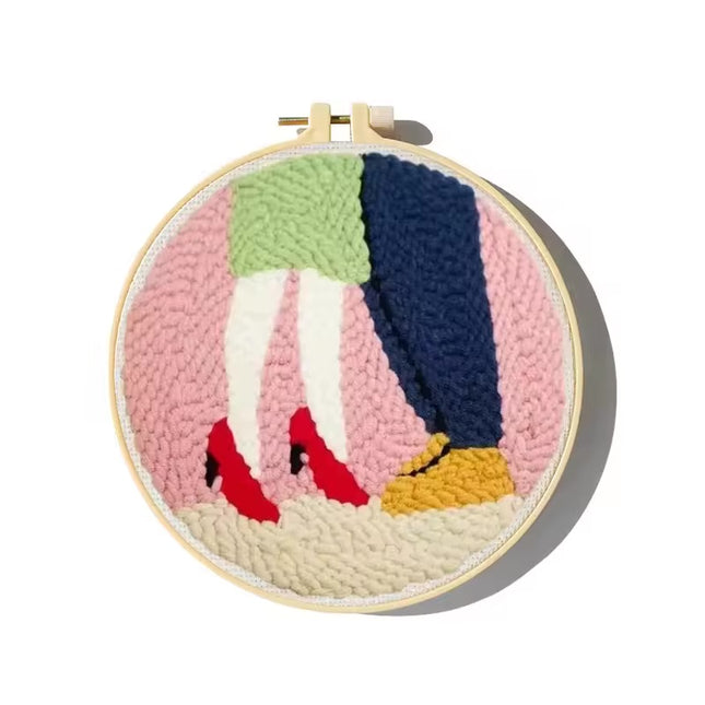Punch Needle Embroidery Starter Kit Punch Needle Kits Cartoon Animal Pattern Craft Painting Cross Stitch Beginner Kits For Adult