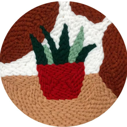 Greenery Punch Needle Starter Kits Soft Yarn Punch Needle Embroidery Kit Easy Needlework Home Decor