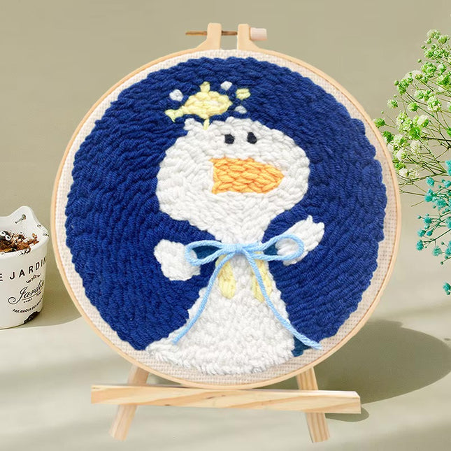 GATYZTORY Punch Needle Embroidery Kit, DIY Punch Needle Painting Set Handmade Material Pack, Panda Animal Style, Home Decoration