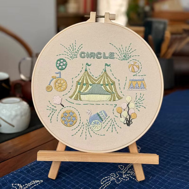 Children's Playground Embroidery Kit with English Instructions Needles Thread Cross Stitch Kit for DIY Crafter Gift Present