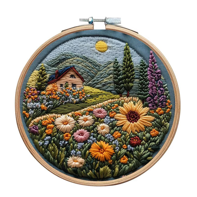 Original New Embroidery Kit DIY Handmade Fabric Material Kit Creative Handmade Needle and Thread English