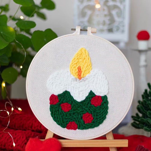 Punch Needle Embroidery Kit Starter Set For Adult Beginner Christmas Xmas Tree Christmas Decorations for Home DIY Craft Kits