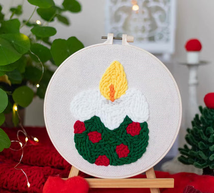 Punch Needle Embroidery Kit Starter Set For Adult Beginner Christmas Xmas Tree Christmas Decorations for Home DIY Craft Kits