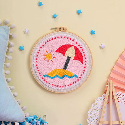 GATYZTORY DIY Craft punch needle embroidery frame animal diy kit Cross stitch set Yarn Sewing accessories Needlework DIY Gift