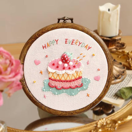 Handmade Embroidery DIY Material Kit Easy to Make Dream Rose Photo Frame Home Decoration Creative Gift