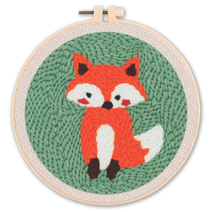 GATYZTORY Punch Needle Embroidery Starter Kit Punch Needle Kits Cartoon Animal Pattern Embroidery Pen For Adults Kids Beginner