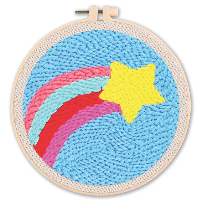GATYZTORY punch needle embroidery kit for beginners Cross stitch set Easy adult crafts Sewing accessories Hoops Yarn Diy Gift