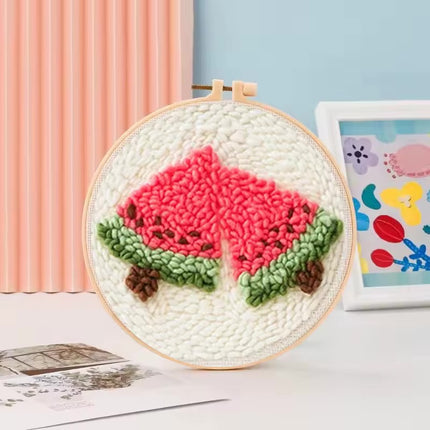 Punch Needle Embroidery Starter Kits Flowers Magic Needle For Embroidery Tool Set Embroidery Fabric Yarn Kit Home Decor