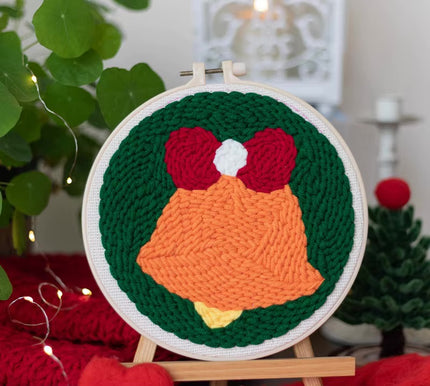 Punch Needle Embroidery Kit Starter Set For Adult Beginner Christmas Xmas Tree Christmas Decorations for Home DIY Craft Kits