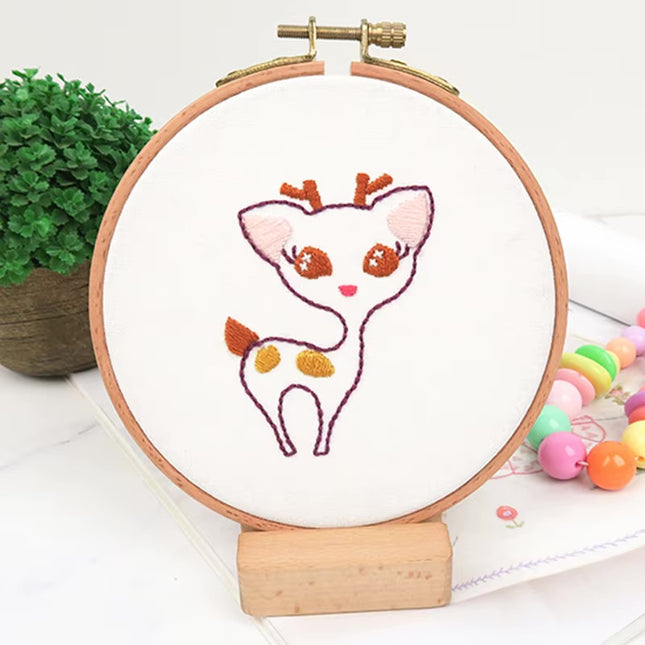 Embroidery Kit for Beginners 8-15 Embroidery Patterns Fabric Needles Floss Cross Stitch Sets Kids Needlepoint Cross Stitching