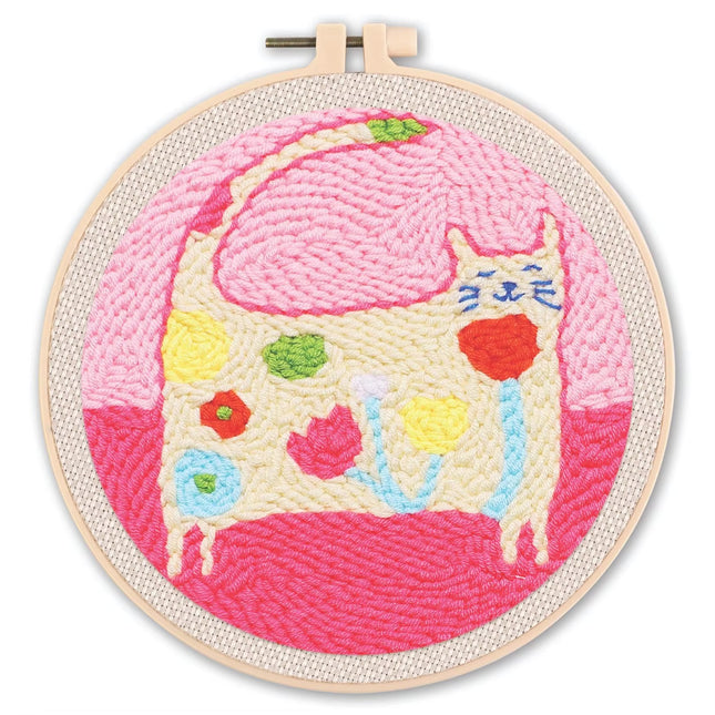 GATYZTORY Punch Needle Embroidery Starter Kit Punch Needle Kits Cartoon Animal Pattern Embroidery Pen For Adults Kids Beginner