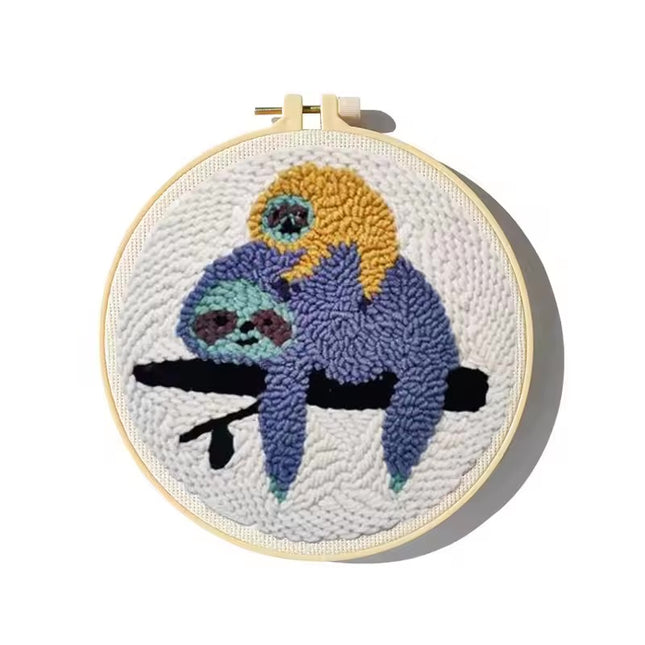GATYZTORY punch needle embroidery kits Cute Animals Simple Easy for beginners Yarn Sewing accessories adult crafts Diy Set Gift