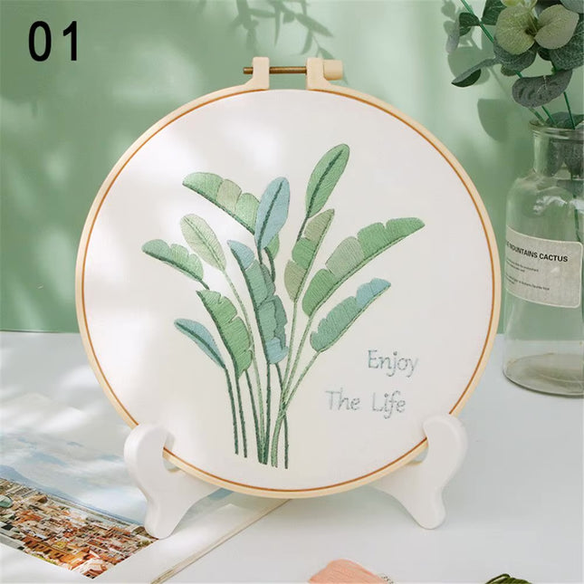 Embroidery Kit for Beginners and Embroidery Enthusiasts - Includes Floral Landscape with Thread Needles Summer Craft DIY Tool