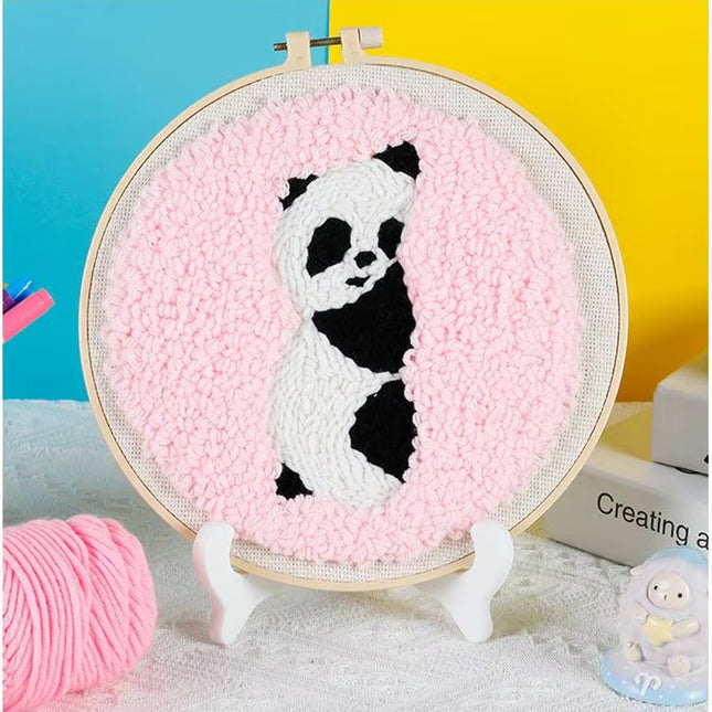 punch needle embroidery Cartoon Cute Animals Package Diy Set Punch Needle Kit Sewing Diy Punch Needle Poke Embroidery Handmade