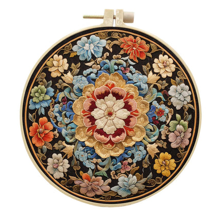 Retro Flower Embroidery Kit for Adult Cross Stitch Kits for Hand with Patterns and Instructions DIY with Threads and Needles