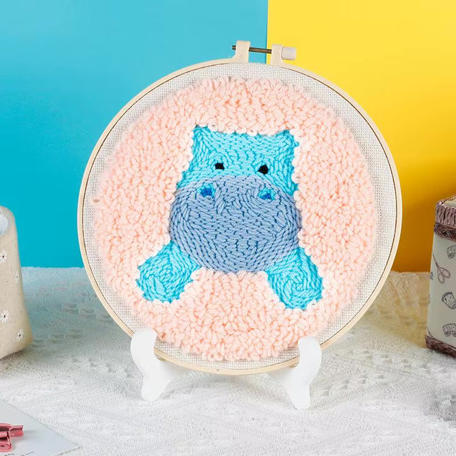 GATYZTORY punch needle embroidery set Cute animals Diy Crafts Sewing kit Embroidered patches Yarn Stitch embroidery and creativ