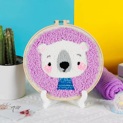 GATYZTORY punch needle embroidery set Cute animals Diy Crafts Sewing kit Embroidered patches Yarn Stitch embroidery and creativ