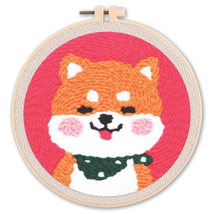 GATYZTORY Punch Needle Embroidery Starter Kit Punch Needle Kits Cartoon Animal Pattern Embroidery Pen For Adults Kids Beginner