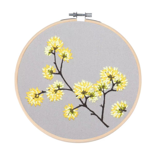 Flower Embroidery Kit for Beginners with Pattern and Instructions Cross Stitch Kits Threads and Needles