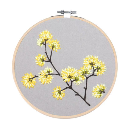 Flower Embroidery Kit for Beginners with Pattern and Instructions Cross Stitch Kits Threads and Needles