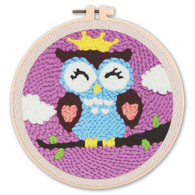 GATYZTORY Punch Needle Embroidery Starter Kit Punch Needle Kits Cartoon Animal Pattern Embroidery Pen For Adults Kids Beginner