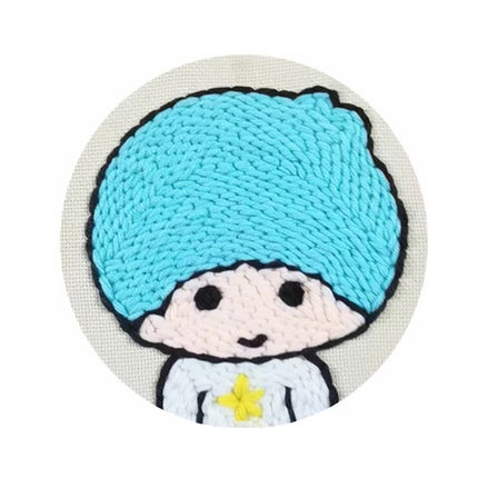 Cute Cartoon Animal Punch Needle Embroidery Kit for Beginners Soft Yarn Needlework Embroidery Set Home Decor