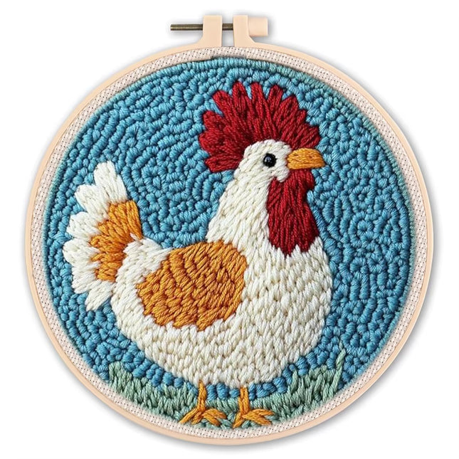 Diy Punch Needle Embroidery Starter Kits Animal Pattern Sewing Kit Funny Easy Yarn Painting Arts DIY Needlework Set For Beginner