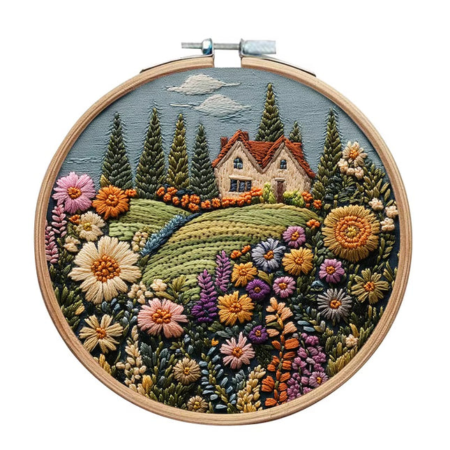 Original New Embroidery Kit DIY Handmade Fabric Material Kit Creative Handmade Needle and Thread English